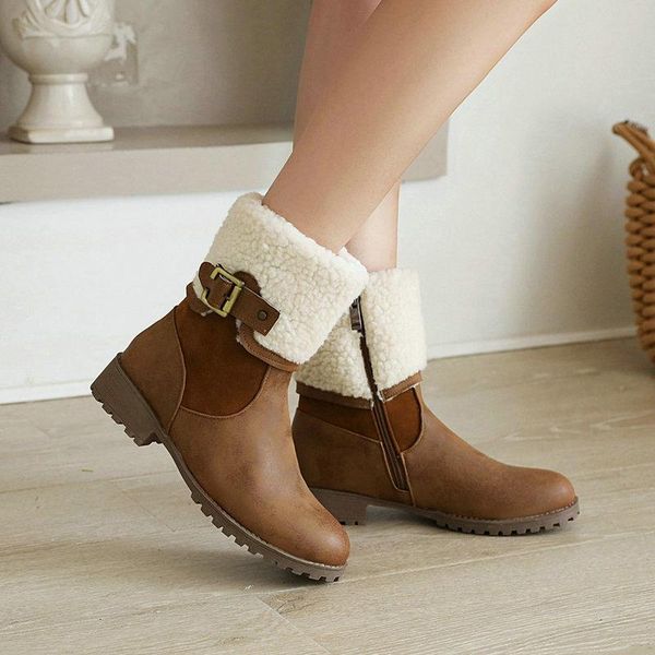 aiweiyi women winter boots fur warm snow boots ladies ankle comfortable shoes buckle design 34-43 casual women short, Black
aiweiyi women winter boots fur warm snow boots ladies ankle comfortable shoes buckle design 34-43 casual women short, Black