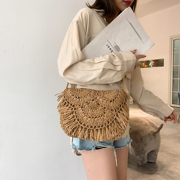 rattan woven round women straw bag handbag knit summer beach crossbody bag shoulder messenger tassel bags bolso mujer #t1g
rattan woven round women straw bag handbag knit summer beach crossbody bag shoulder messenger tassel bags bolso mujer #t1g