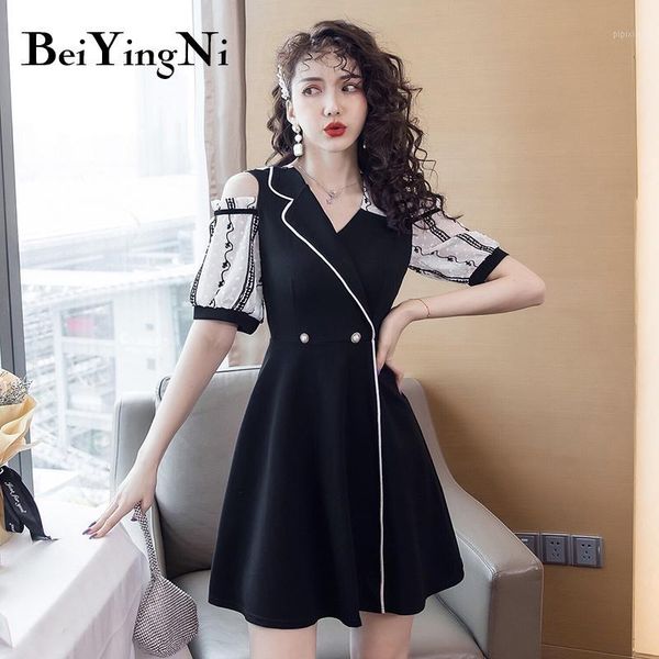 beiyingni elegant vintage high waist dress korean casual slim office ladies dress summer short sleeve french holiday rokken1, Black;gray
beiyingni elegant vintage high waist dress korean casual slim office ladies dress summer short sleeve french holiday rokken1, Black;gray