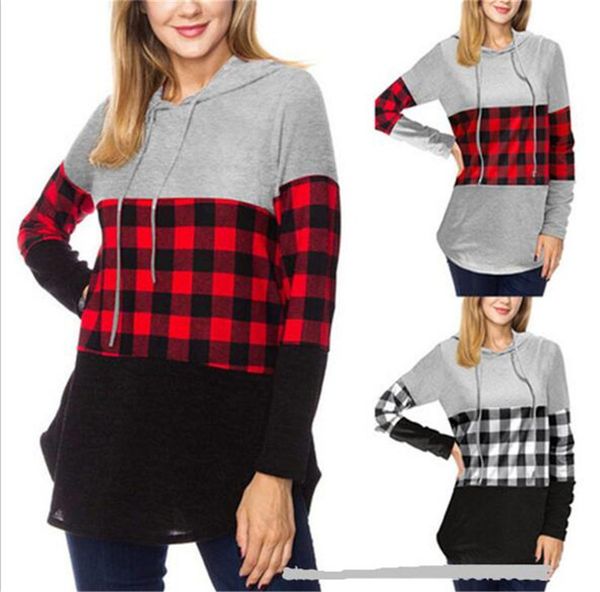 maternity womens buffalo plaid hoodie hooded pullovers blouse red &black plaids patchwork sweatshirt sportwear casual clothing ly10293, White
maternity womens buffalo plaid hoodie hooded pullovers blouse red &black plaids patchwork sweatshirt sportwear casual clothing ly10293, White