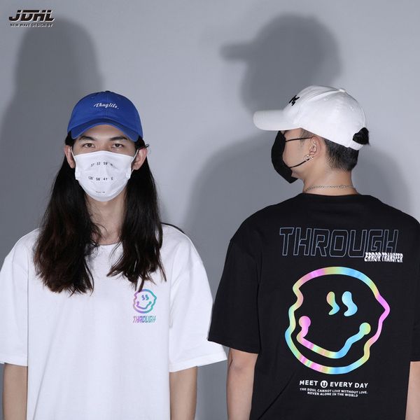 2020 casual t-shirt of short sleeve new around the neck couple reflecting mark shirt cotton, White;black
2020 casual t-shirt of short sleeve new around the neck couple reflecting mark shirt cotton, White;black
