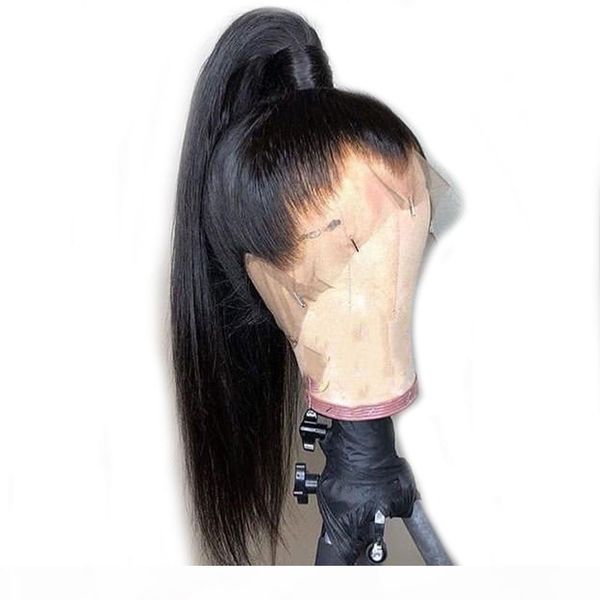 360 lace frontal wigs brazilian straight full lace 100% virgin human hair lacefront 360 wig with bleached knots, Black;brown
360 lace frontal wigs brazilian straight full lace 100% virgin human hair lacefront 360 wig with bleached knots, Black;brown