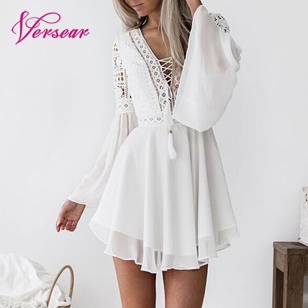 women mini dress criss cross bandage lace semi-sheer v-neck long sleeve ruffle lace dress party dresses vestidos sundress y200805, Black;pink
women mini dress criss cross bandage lace semi-sheer v-neck long sleeve ruffle lace dress party dresses vestidos sundress y200805, Black;pink