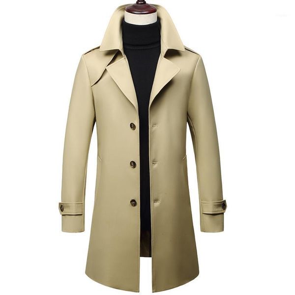 men trench coat lapel windbreaker male fashion autumn winter coat leisure medium length outerwear business wear1, Tan;black
men trench coat lapel windbreaker male fashion autumn winter coat leisure medium length outerwear business wear1, Tan;black