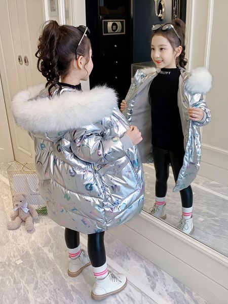 winter clothes new foreign style girl's coat medium long jacket children's down cotton padded, Blue;gray
winter clothes new foreign style girl's coat medium long jacket children's down cotton padded, Blue;gray