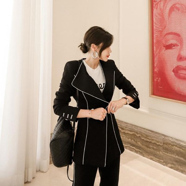 women's two piece pants fashion comfortable personality work style women pant suits slim blazer and long vintage elegant cute warm, White
women's two piece pants fashion comfortable personality work style women pant suits slim blazer and long vintage elegant cute warm, White