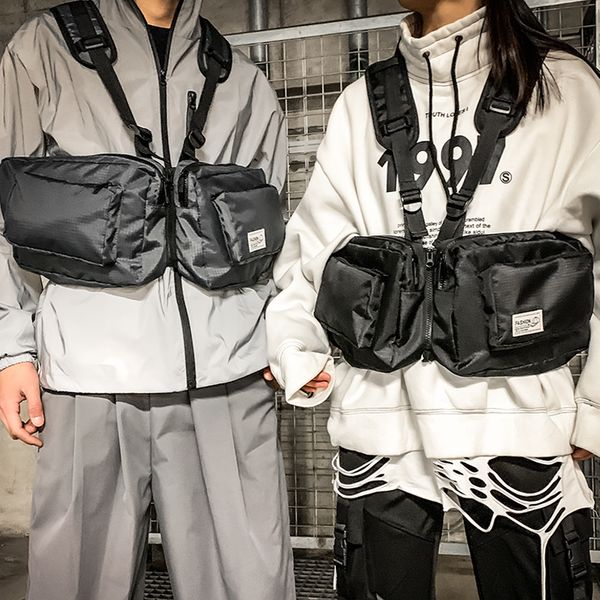 tactical functional vest hip-hop streetwear bag harness chest rig bags oxford two pockets men waist fanny pack c1026
tactical functional vest hip-hop streetwear bag harness chest rig bags oxford two pockets men waist fanny pack c1026