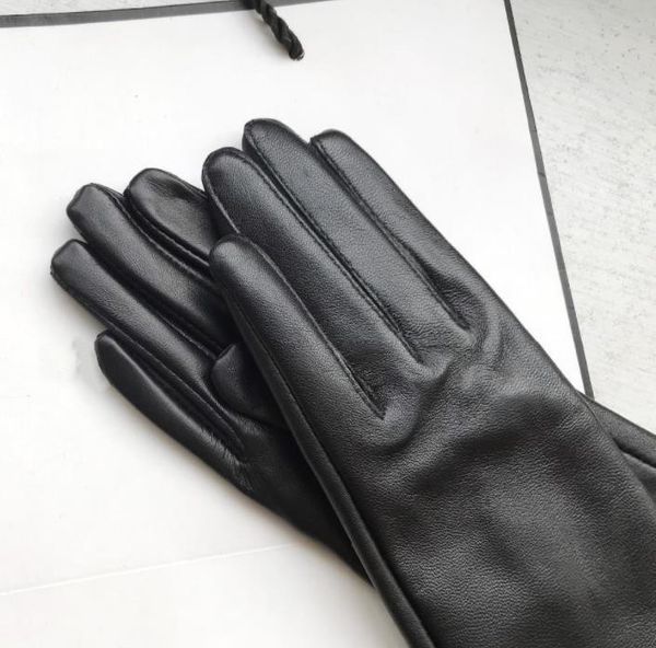 

fashion- women' gloves genuine leather winter warm fluff woman soft female fur lining high-quality mittens, Blue;gray