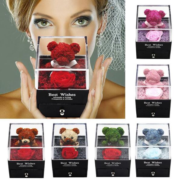 us stock teddy bear flower jewelry box fresh rose valentine's day birthday gift
us stock teddy bear flower jewelry box fresh rose valentine's day birthday gift