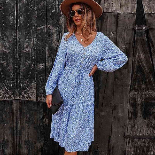 elegant autumn winter ladies floral print long chic dress women casual holiday style lace up full sleeve button dress, Black;gray
elegant autumn winter ladies floral print long chic dress women casual holiday style lace up full sleeve button dress, Black;gray