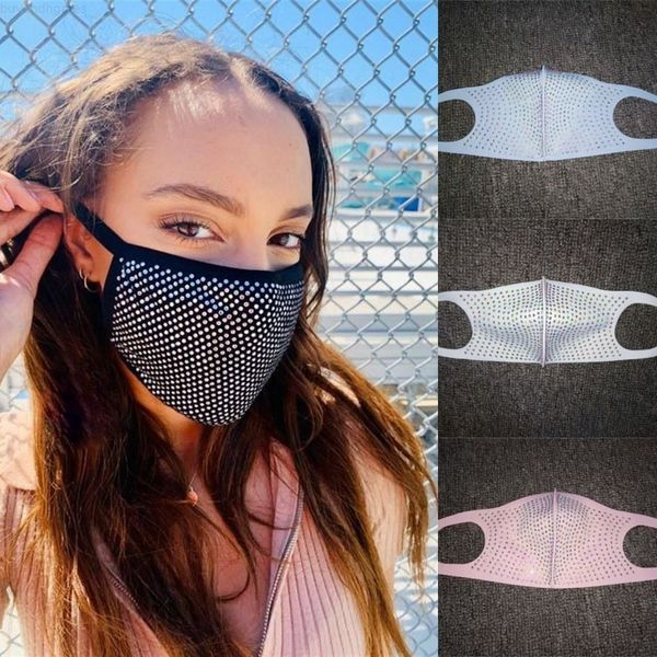 dhl shipping 2020 bling rhinestone face women party masks protective dustproof washable reuseable facemask elastic earloop mouth mask
dhl shipping 2020 bling rhinestone face women party masks protective dustproof washable reuseable facemask elastic earloop mouth mask