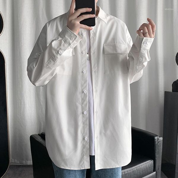 men's casual shirts plus size 5xl- cotton shirt men fashion 2021 front double pockets long sleeve loose women streetwear1, White;black
men's casual shirts plus size 5xl- cotton shirt men fashion 2021 front double pockets long sleeve loose women streetwear1, White;black