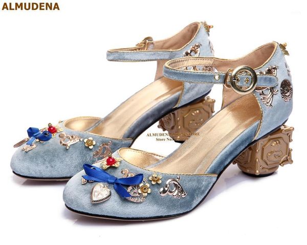 almudena designer heel velvet metal decoration wedding shoes gold chunky heels retro stylish beaded red pink floral dress pumps1, Black
almudena designer heel velvet metal decoration wedding shoes gold chunky heels retro stylish beaded red pink floral dress pumps1, Black