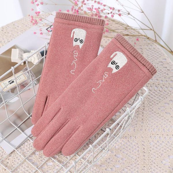 five fingers gloves women winter thin section keep warm touch screen female cat embroidery cute lovely japanese style soft, Blue;gray
five fingers gloves women winter thin section keep warm touch screen female cat embroidery cute lovely japanese style soft, Blue;gray