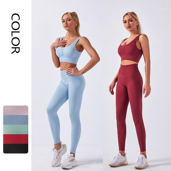 yoga outfits set women sport suit gym clothes 2 piece seamless with button fitness bra high waist workout leggings1, White;red
yoga outfits set women sport suit gym clothes 2 piece seamless with button fitness bra high waist workout leggings1, White;red