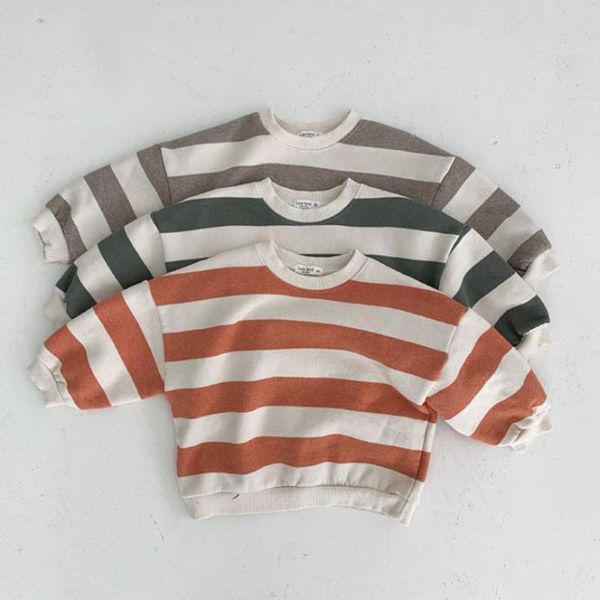 baby 2021 spring new striped boys sweatshirt girls long sleeve pullover cotton toddler infant clothes s2ae, Blue;gray
baby 2021 spring new striped boys sweatshirt girls long sleeve pullover cotton toddler infant clothes s2ae, Blue;gray