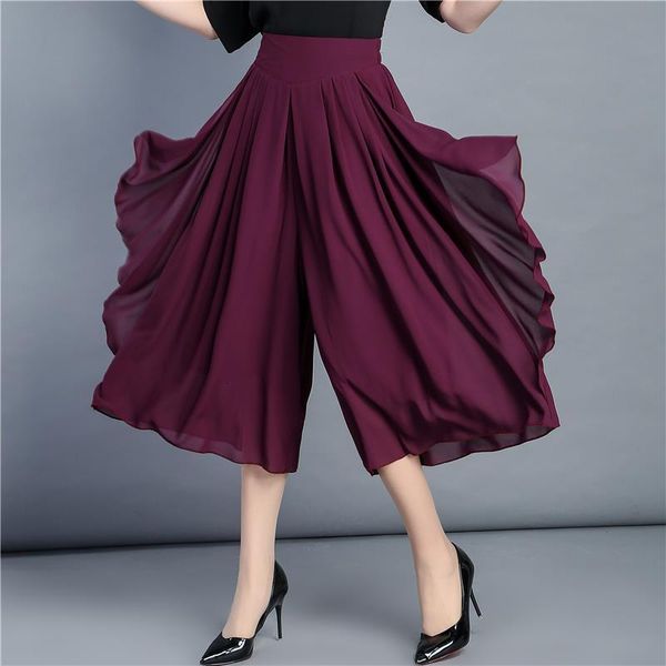 calf length spring summer women shorts skirts chiffon high waist pleated skirt casual streetwear long skirts loose female, White;black
calf length spring summer women shorts skirts chiffon high waist pleated skirt casual streetwear long skirts loose female, White;black