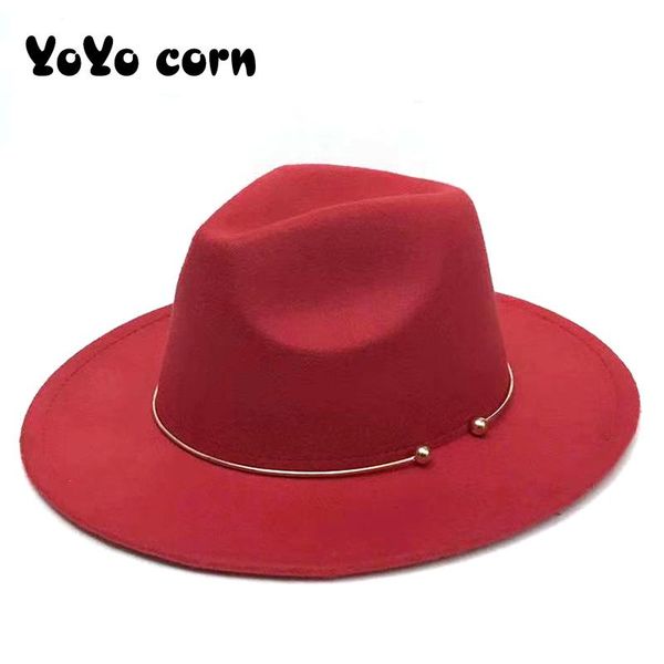 yoyocorn wool fedora warm jazz hat chapeau femme feutre panaman hat felt women fedora hats with pearls belt vintage trilby caps, Blue;gray
yoyocorn wool fedora warm jazz hat chapeau femme feutre panaman hat felt women fedora hats with pearls belt vintage trilby caps, Blue;gray
