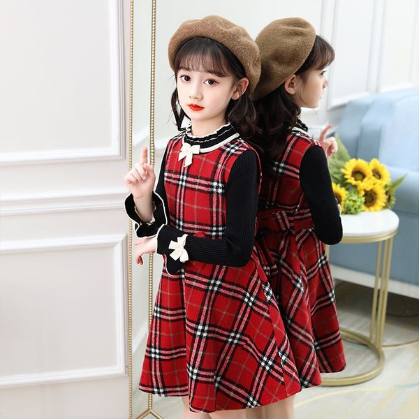 2020 party dress girl's dress multi-color princess skirt autumn and winter children's wear woolen sundress suit kids clothing, Red;yellow
2020 party dress girl's dress multi-color princess skirt autumn and winter children's wear woolen sundress suit kids clothing, Red;yellow