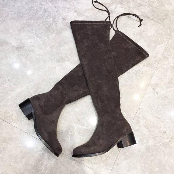 women boots high heel genuine leather knee high boots suede fabric round toe slip on winter new fashion designer1, Black
women boots high heel genuine leather knee high boots suede fabric round toe slip on winter new fashion designer1, Black