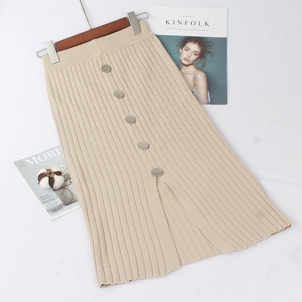 2021 new high waist autumn winter knitted women warm skirt long female rib skirts with button urcm, Black
2021 new high waist autumn winter knitted women warm skirt long female rib skirts with button urcm, Black