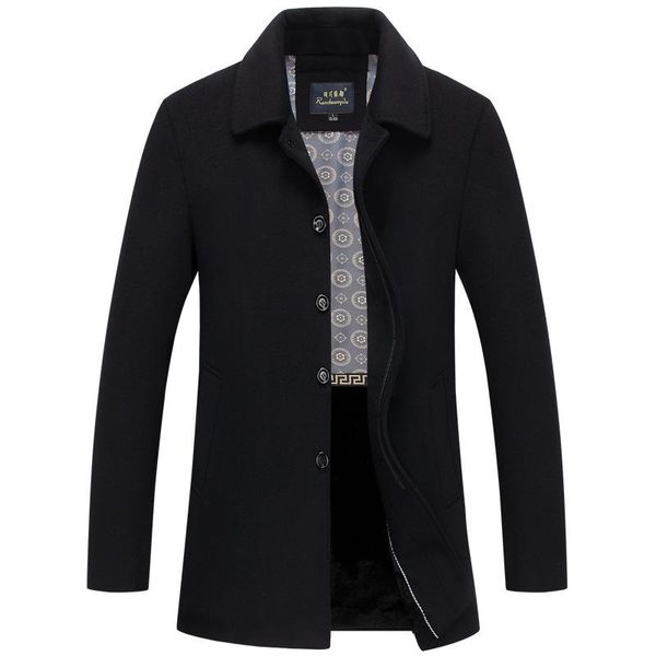 new arrival fashion men woolen overcoat thickened windbreaker casual single breasted plus size m l 2xl 3xl 4xl, Black
new arrival fashion men woolen overcoat thickened windbreaker casual single breasted plus size m l 2xl 3xl 4xl, Black