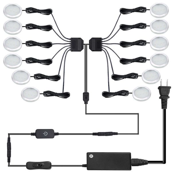 led under cabinet light kitchen white round 3/4/6/8/12 puck lighting kit touch switch dimmer and plug for under counter lights 1020
led under cabinet light kitchen white round 3/4/6/8/12 puck lighting kit touch switch dimmer and plug for under counter lights 1020