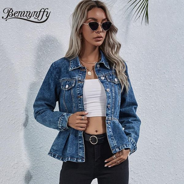 women's jackets benuynffy turn-down collar pleated denim jacket women spring and autumn vintage single breasted jean coats outwear with, Black;brown
women's jackets benuynffy turn-down collar pleated denim jacket women spring and autumn vintage single breasted jean coats outwear with, Black;brown