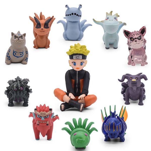 11pcs anime naruto action figure q version naruto uzumaki and tail beasts nine-tailed monkey king pvc figure model toys 1008
11pcs anime naruto action figure q version naruto uzumaki and tail beasts nine-tailed monkey king pvc figure model toys 1008