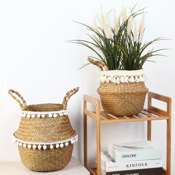 woven basket macrame environmental protection folding storage basket nordic style pot neatening/storage home decoration
woven basket macrame environmental protection folding storage basket nordic style pot neatening/storage home decoration