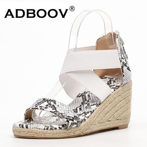 adboov snake print wedge sandals women high heel sandals plus size 42 43 ladies shoes, Black
adboov snake print wedge sandals women high heel sandals plus size 42 43 ladies shoes, Black