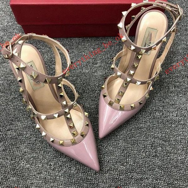 2020 designer toe strap studded high heel matte leather rivet sandals ladies lace dress studded shoes valentine high heels, Black
2020 designer toe strap studded high heel matte leather rivet sandals ladies lace dress studded shoes valentine high heels, Black