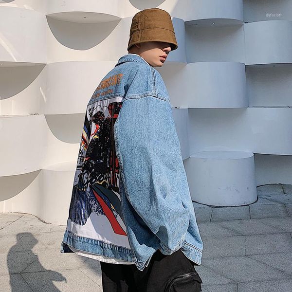 2019 autumn and winter korean version of the casual couple personality picture print loose denim jacket1, Black;brown
2019 autumn and winter korean version of the casual couple personality picture print loose denim jacket1, Black;brown
