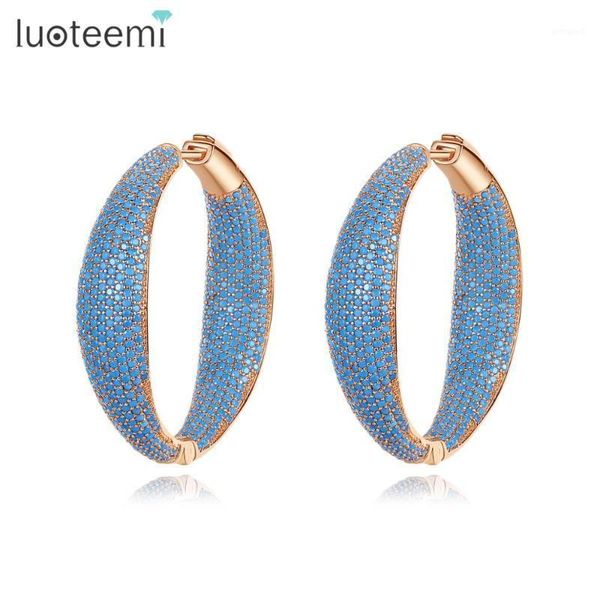hoop & huggie luoteemi luxury design big round loop earrings for women with micro cubic zircon fashion jewelry ear cuff brincos1, Golden;silver
hoop & huggie luoteemi luxury design big round loop earrings for women with micro cubic zircon fashion jewelry ear cuff brincos1, Golden;silver