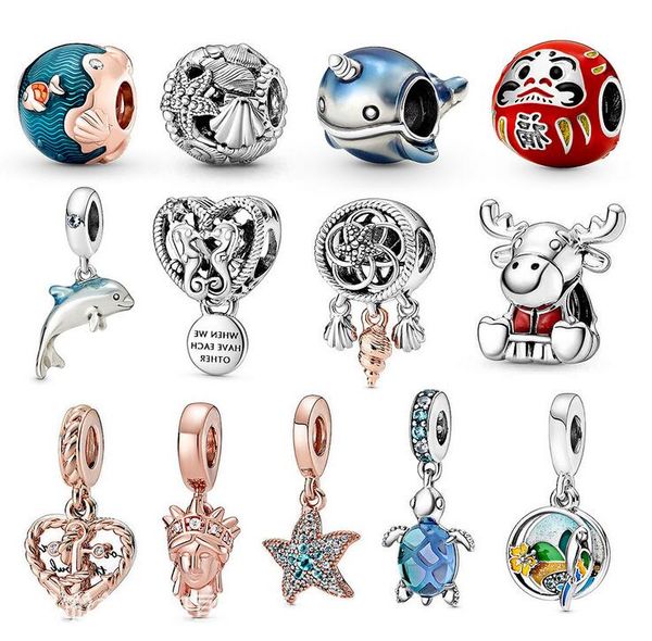 2020 new 925 sterling silver jewelry summer new ocean series dolphin turtle charm beads fits pandora bracelets necklace for women diy making, Bronze;silver
2020 new 925 sterling silver jewelry summer new ocean series dolphin turtle charm beads fits pandora bracelets necklace for women diy making, Bronze;silver
