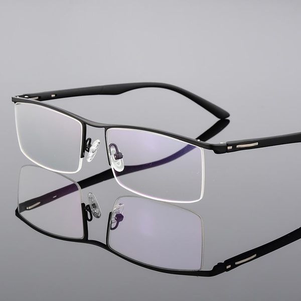 fashion sunglasses frames glasses for man half rim metal frame eyewears business style with browline optical spectacles, Black
fashion sunglasses frames glasses for man half rim metal frame eyewears business style with browline optical spectacles, Black