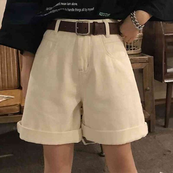 high waist solid shorts femme summer casual loose wide leg denim shorts plus size apricot short jeans women, White;black
high waist solid shorts femme summer casual loose wide leg denim shorts plus size apricot short jeans women, White;black