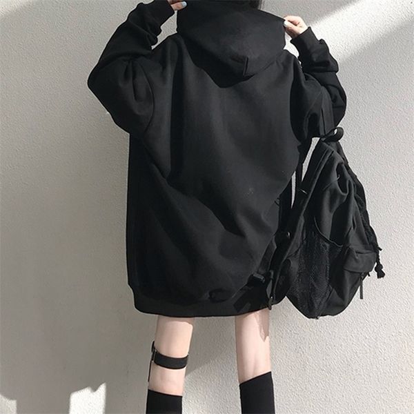 goth women hooded hoodie balck loose casual zipper hollow pullover thick long coat japan korea young girl fashion autumn 201203, Black
goth women hooded hoodie balck loose casual zipper hollow pullover thick long coat japan korea young girl fashion autumn 201203, Black