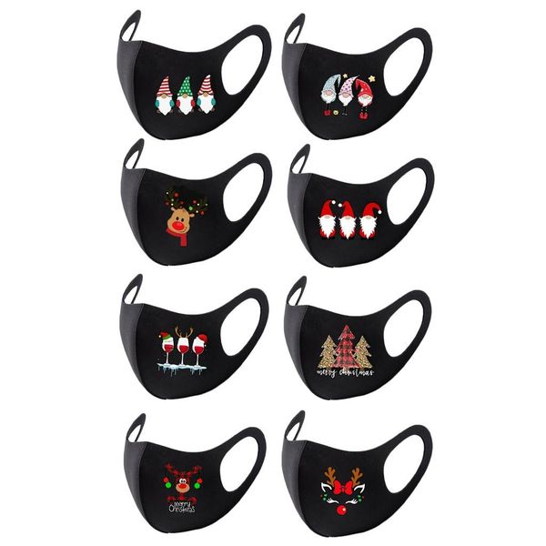 фестиваль партии маски повторное использование рождество красочные ткани лица тюрбан стильная мода нейтральная моющийся маска для лица дышащ