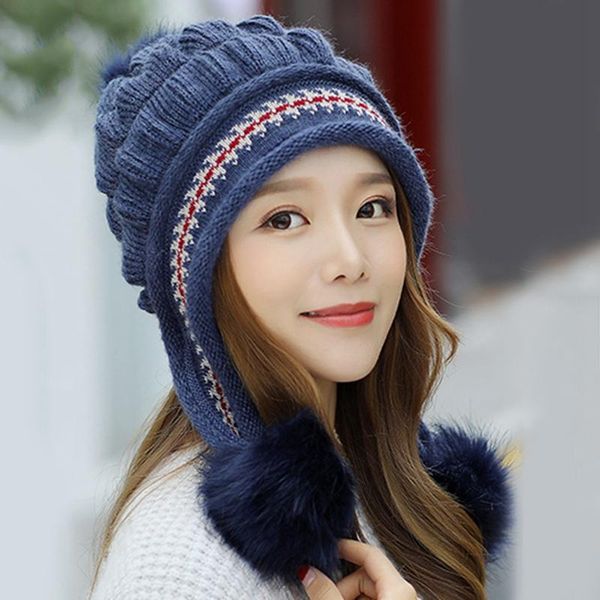 girl warm ski fur pom poms warm knit hat winter women wool beanie hat thick skullies female cap, Blue;gray
girl warm ski fur pom poms warm knit hat winter women wool beanie hat thick skullies female cap, Blue;gray