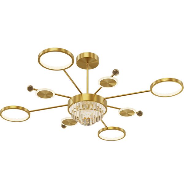 luxury crystal led chandelier lighting nordic simple home villa l interior decoration hanging lamp postmodern full copper luminaires
luxury crystal led chandelier lighting nordic simple home villa l interior decoration hanging lamp postmodern full copper luminaires