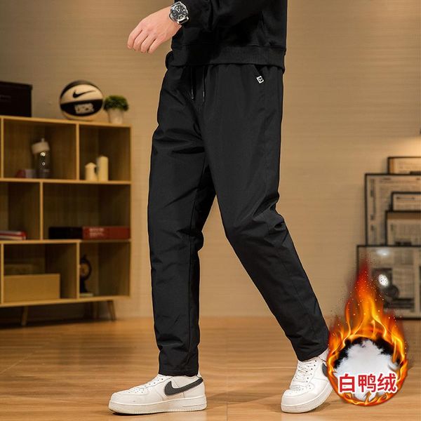 mens down pants outdoor sports thick thermal waterproof white duck down trousers winter skiing hiking warm cotton pants, Black;blue
mens down pants outdoor sports thick thermal waterproof white duck down trousers winter skiing hiking warm cotton pants, Black;blue