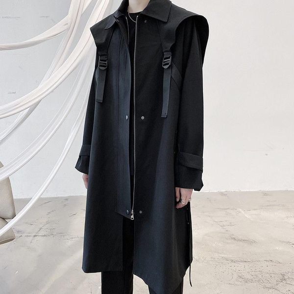 men's trench coats iefb / wear strap design function mid-length coat for male profile over-knee autumn black zipper windbreakers, Tan;black
men's trench coats iefb / wear strap design function mid-length coat for male profile over-knee autumn black zipper windbreakers, Tan;black