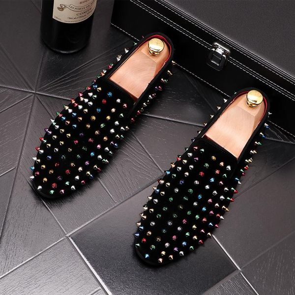 men's streets trendy colours rivet casual flats shoes male homecoming dress wedding party prom shoes loafers zapatos hombre, Black
men's streets trendy colours rivet casual flats shoes male homecoming dress wedding party prom shoes loafers zapatos hombre, Black