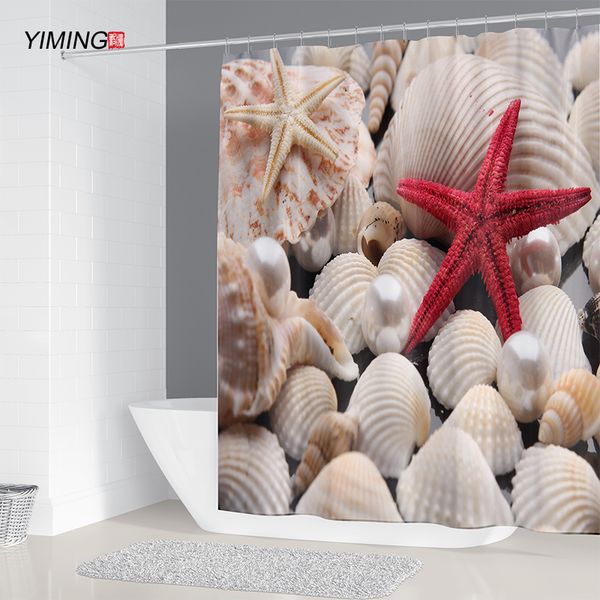 bathroom waterproof shower curtain 3d starfish shell pearl printing polyester home decoration curtain with hook 200x180cm
bathroom waterproof shower curtain 3d starfish shell pearl printing polyester home decoration curtain with hook 200x180cm