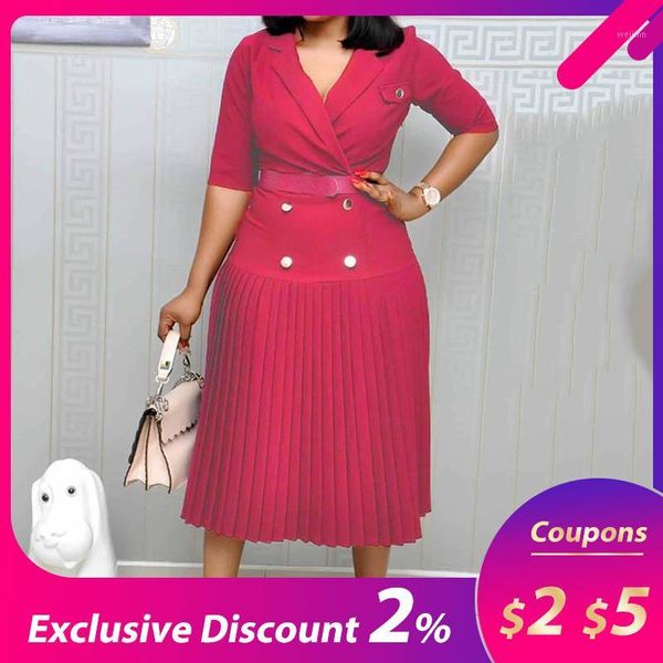 vintage elegant office ladies black plus size summer women midi pleated dresses button fall 2020 plain female fashion dress1, White;black
vintage elegant office ladies black plus size summer women midi pleated dresses button fall 2020 plain female fashion dress1, White;black