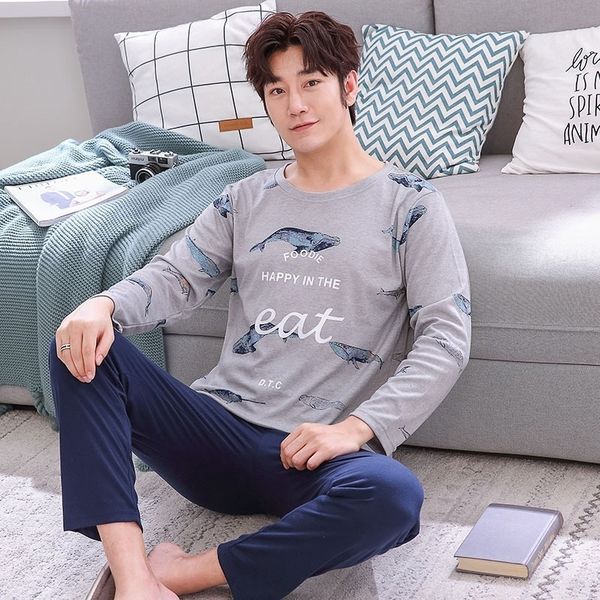 spring autumn cotton print long sleeve pajama sets for men soft sleepwear suit male pyjama loungewear homewear home clothes 201109, Black;brown
spring autumn cotton print long sleeve pajama sets for men soft sleepwear suit male pyjama loungewear homewear home clothes 201109, Black;brown
