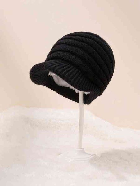 baby simple knit hat she, Yellow