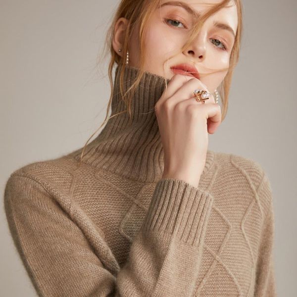 women's mink cashmere turtleneck sweater winter warm thick pullover argyle long sleeves short casual jacket female sweaters, White;black
women's mink cashmere turtleneck sweater winter warm thick pullover argyle long sleeves short casual jacket female sweaters, White;black