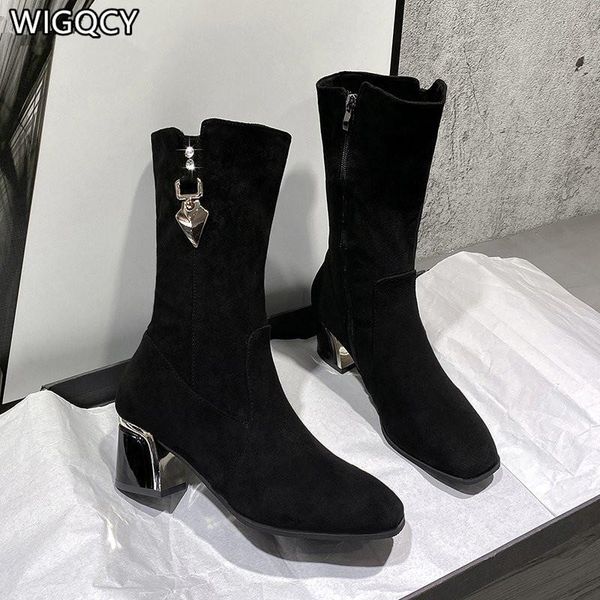 boots 2021 winter women's fashion round head suede rhinestone side zipper thick heel comfortable warm short, Black
boots 2021 winter women's fashion round head suede rhinestone side zipper thick heel comfortable warm short, Black